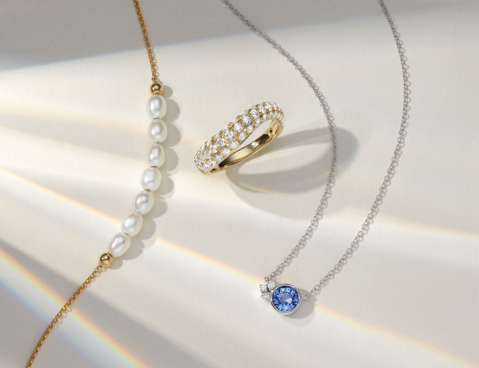 A collection of fashion jewelry for graduation gifts.
